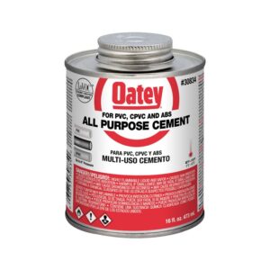 Uniwersalny bezbarwny cement Oatey 16 uncji do ABS, PVC i CPVC