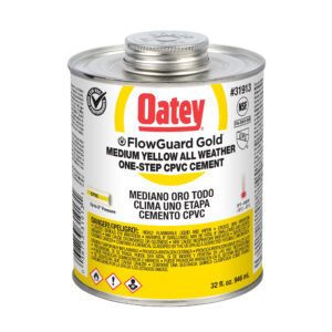 Oatey 32oz Cement CPVC Flowguard Gold na każdą pogodę