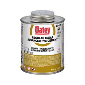 Zwykły, przezroczysty, zaawansowany cement PVC Oatey 16oz