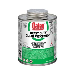 Przezroczysty cement PVC Oatey 16oz do dużych obciążeń